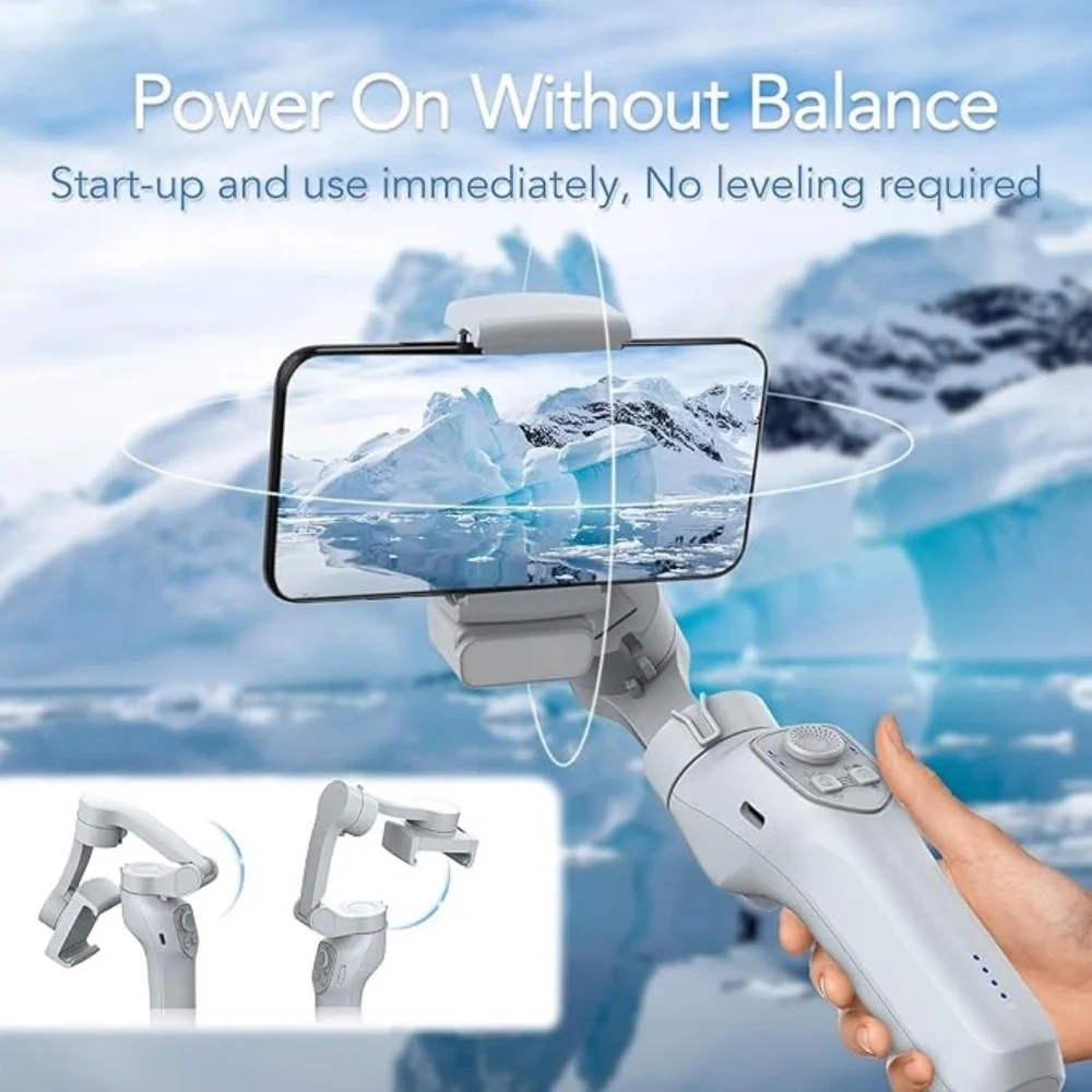 L7C Pro Plus Portable Gimbal Stabilizer | Face Tracking & Adjustable Fill Light
